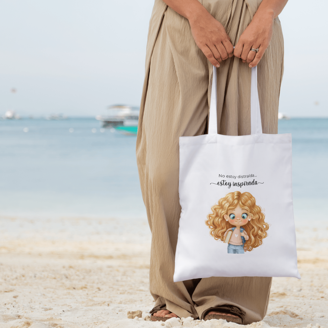 Tote Bag "No estoy distraída, estoy inspirada"