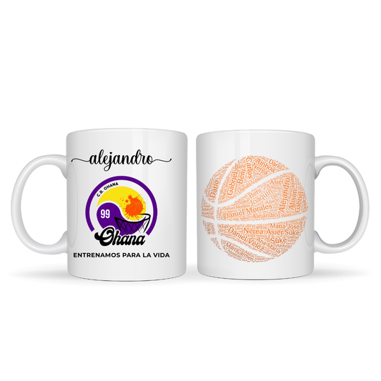 Taza personalizable Basket Name