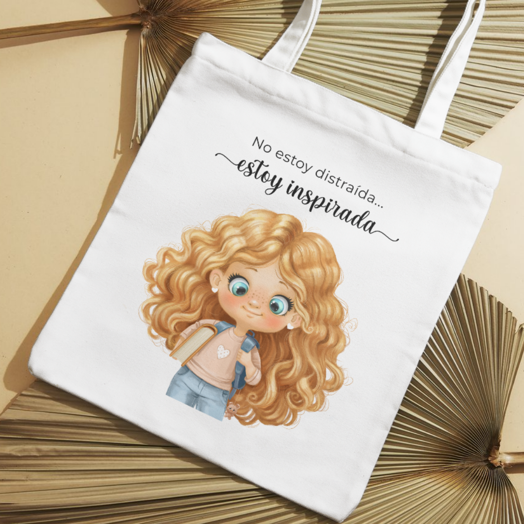 Tote Bag "No estoy distraída, estoy inspirada"