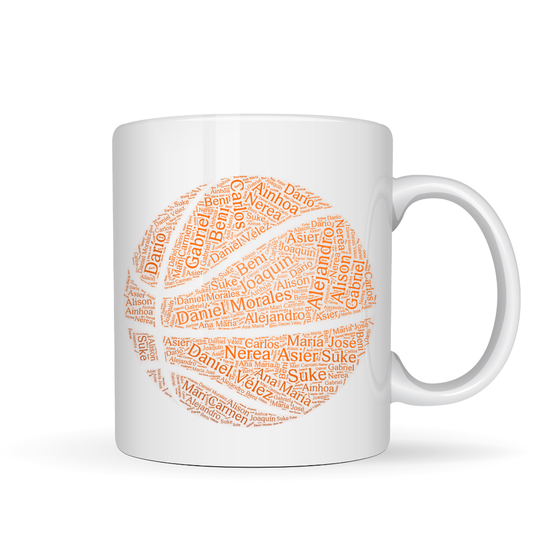 Taza personalizable Basket Name